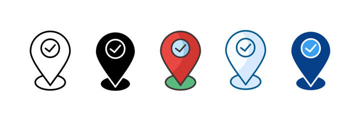 Places Icon Set Multiple Style Collection