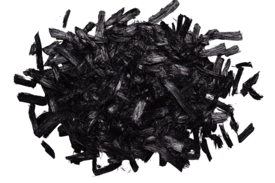 Textured black material with fine strands resembling wood shavings or fibers for creative design, background, or art project applications in various formats