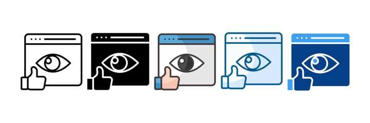 Impression Icon Set Multiple Style Collection