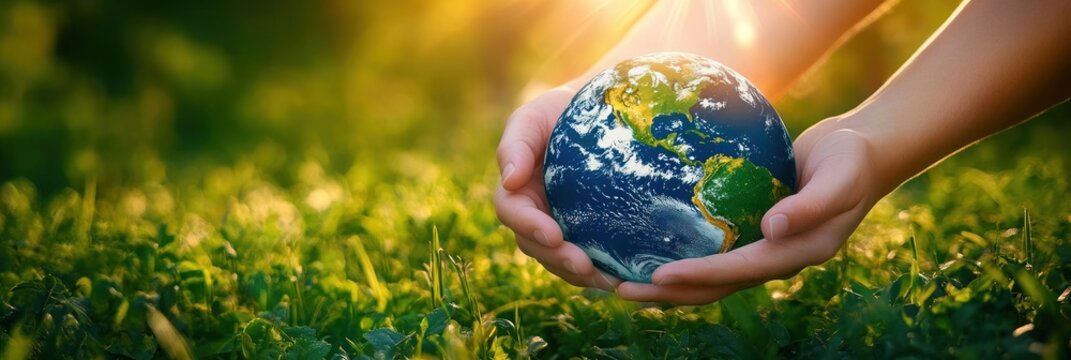 Earth Held with Care - A Symbol of Environmental Protection and Love for Future Generations