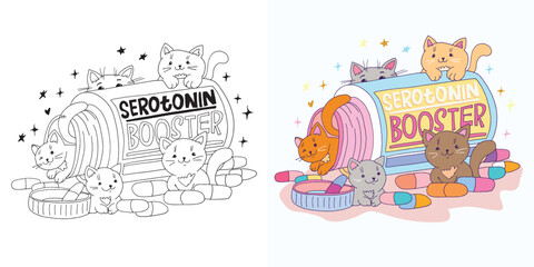 Obraz premium Pet lover illustration. Hand drawn doodle lettering quote. Lettering for t-shirt design, mug print, bag print, clothes fashion. 100% hand drawn vector image.