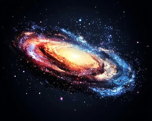 Obraz premium Spiral Galaxy in Deep Space (5)
