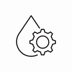 Water gear settings configuration icon vector sign