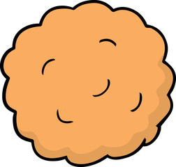 Illustration of fried chicken ball
