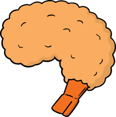 Illustration of fried shrimp
