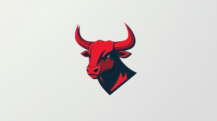 Red bull head graphic design, sports logo, background