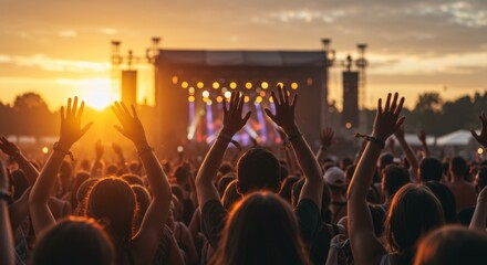Sunset Concert Crowd