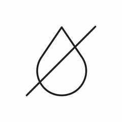 No water drop icon vector sign