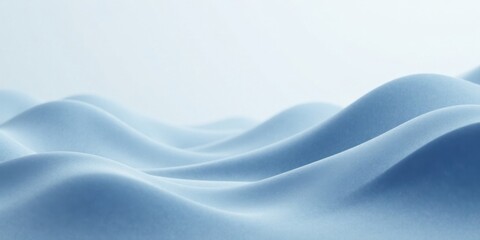 Serene Undulating Blue Landscape, Soft Textured Hills and Valleys, Abstract Nature Scene