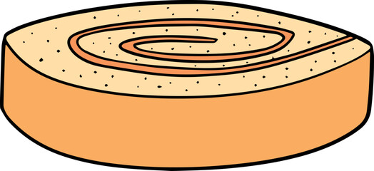Illustration of jam roll
