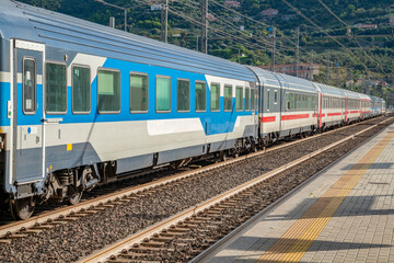 Fototapeta premium Railway station in Oneglia