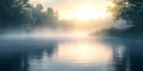 Fototapeta premium Foggy Pastel-Toned Blurry Background of Nature for Soft and Dreamy Visuals