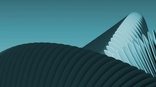 Wavy curves create a stunning abstract animation