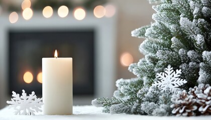 Christmas Candlelight and Festive Decor