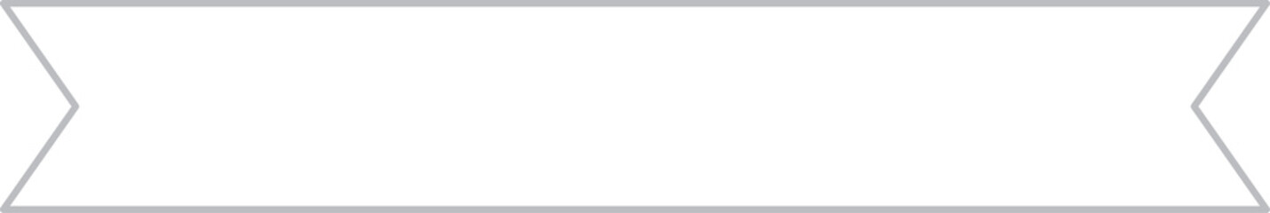 Blank Plain Ribbon Banner Label - Flat Design Illustration