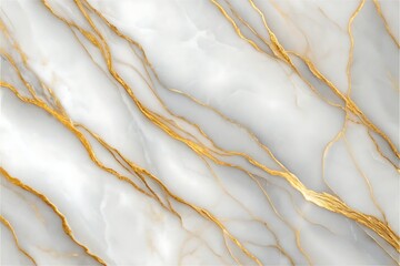 Fototapeta premium Elegant white marble with delicate golden veins, a luxurious and serene texture evoking feelings of sophistication and timeless beauty.