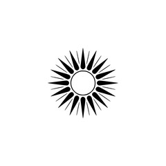 Minimalist Sunburst Logo in Black and White