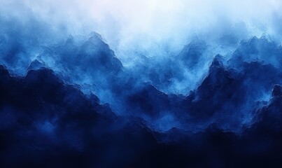 Obraz premium Deep Blue Abstract Gradient Background with Soft Glow and Smooth Texture for Digital Art
