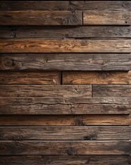 Obraz premium design of dark wood background, Rustic wooden wall texture, reclaimed wood panels, weathered planks, rough timber surface