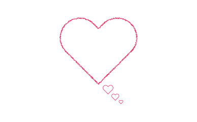 ハートの形の吹き出し
