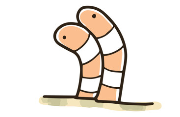 手描き風ニシキアナゴ【海の生き物】