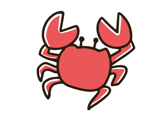 ゆるくてかわいいカニのイラスト