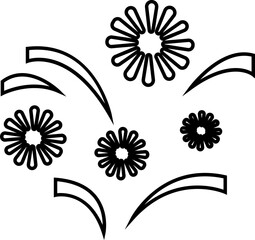 Fireworks. symbols of firecracker icons for Anniversary, New year, Celebrate, Festival. Flat design, Glamour, shining template, Premium Quality Designs Elements, isolated on transparent background,