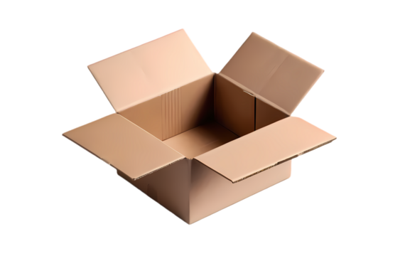 open cardboard box