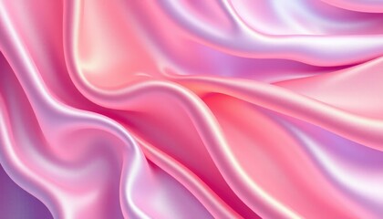 Obraz premium Soft Pink and White Satin-like Folds Fabric