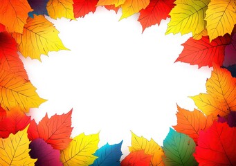Bright Autumn Leaves Background with Space for Text Seasonal Decor Fall Design Elements for Thanksgiving Holidays