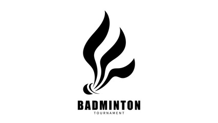 Badminton logo, Simple flat design style  ,Illustrations for use in online sporting events ,  illustration Vector EPS 10