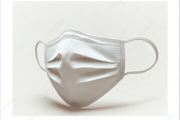 White Face Mask Isolated on Clean Background Medical Protective Gear for Health and Safety Against Viruses