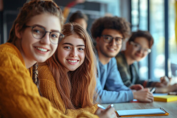 A team of professionals focused on a specific business project, utilizing their individual strengths to collaborate effectively in the office.