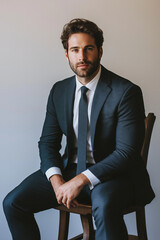 good looking handsome male fitness influencer, working out