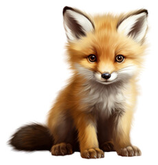 Obraz premium PNG Baby fox wildlife mammal animal.