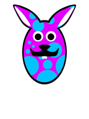 doodle rabbit easter egg illustration