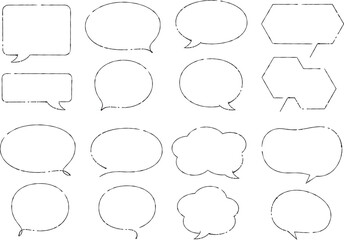 吹き出し　細くナチュラルな線
