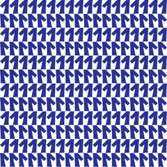 Fototapeta premium Seamless pattern with number 1 in blue and white colors. Vector illustration.