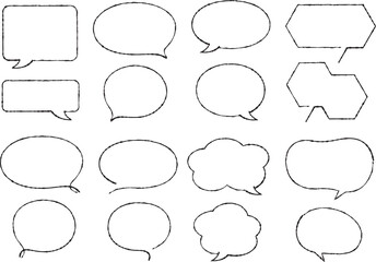 吹き出し　中細ナチュラルな線