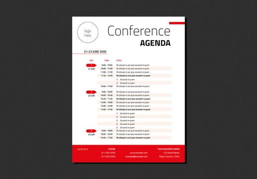 Conference Agenda Template