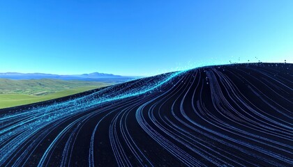 Fototapeta premium Digital Landscape of the Future