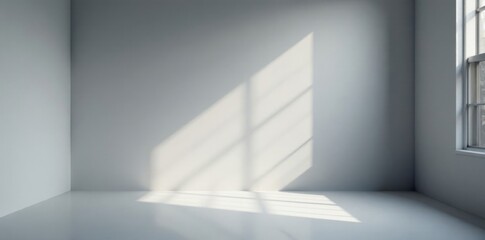Fototapeta premium Blank grey room with subtle gradient lighting, product showcase, shadow, simplicity