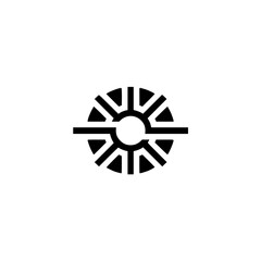 Abstract Circular Design: Modern Logo Element with Geometric Shapes