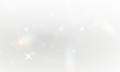 Rainbow light and white dust in Png format. The crystal shimmers with a rainbow effect. Png Background with bokeh light effect. PNG Gorgeous Christmas glowing background made of dust and confetti.  © Ольга Гордеева