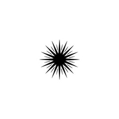 Fototapeta premium Black Burst on White: Abstract Geometric Design