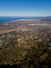 Bird's-eye view of Batumi, Georgia. Aerial drone shot, Adzharia, Ajara, Ajaria