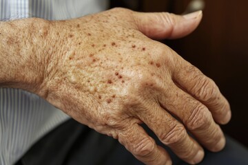 Actinic Keratosis Lesions on Hand: Close-up of Sunspots - Treatment Options