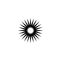 Obraz premium Abstract Starburst Silhouette Logo on Gradated Background