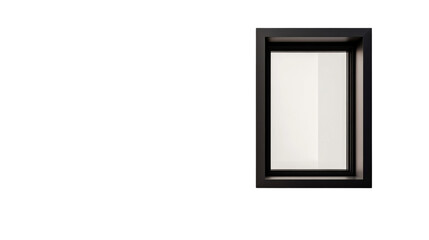 empty picture frame on transparent background