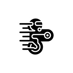 Abstract Monowheel Rider Icon: Minimalist Concept & Speed © MatandSterre